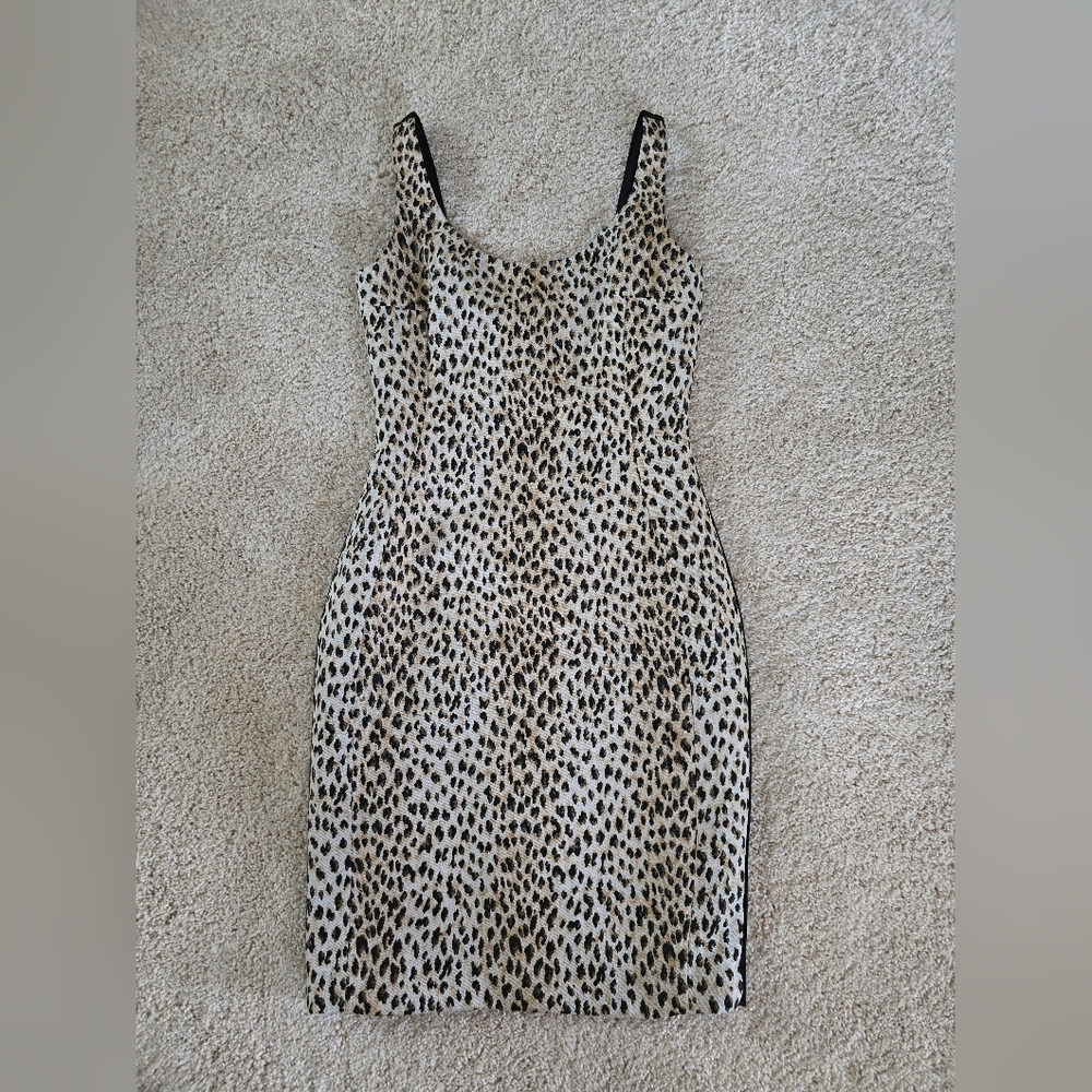 DIANE VON FURSTENBURG women's Arianna leopard print fitted dress size XS 0 - Picture 4 of 11
